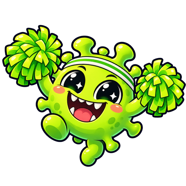 Spready cheerleading with pom-poms