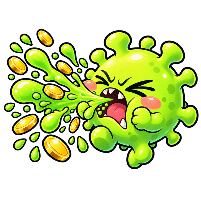 Spready sneezing slime and coins